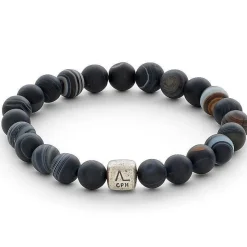 Alexander Lynggaard Armbånd - Striped Agat 8mm