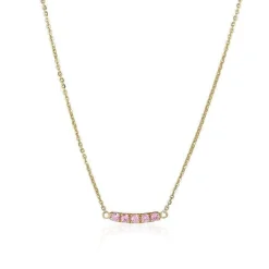 Anpé Atelier Lene Baby Pink Safirer Halskæde