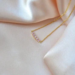 Anpé Atelier Lene Baby Pink Safirer Halskæde