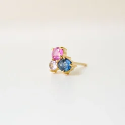 Anpé Atelier Varnaya 18kt Guld Ørestik m. Safirer