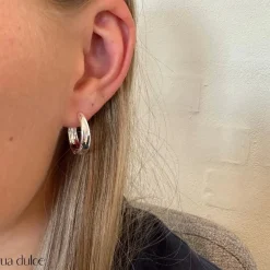 Aqua Dulce Big Emma Hoop Sølv - 5534