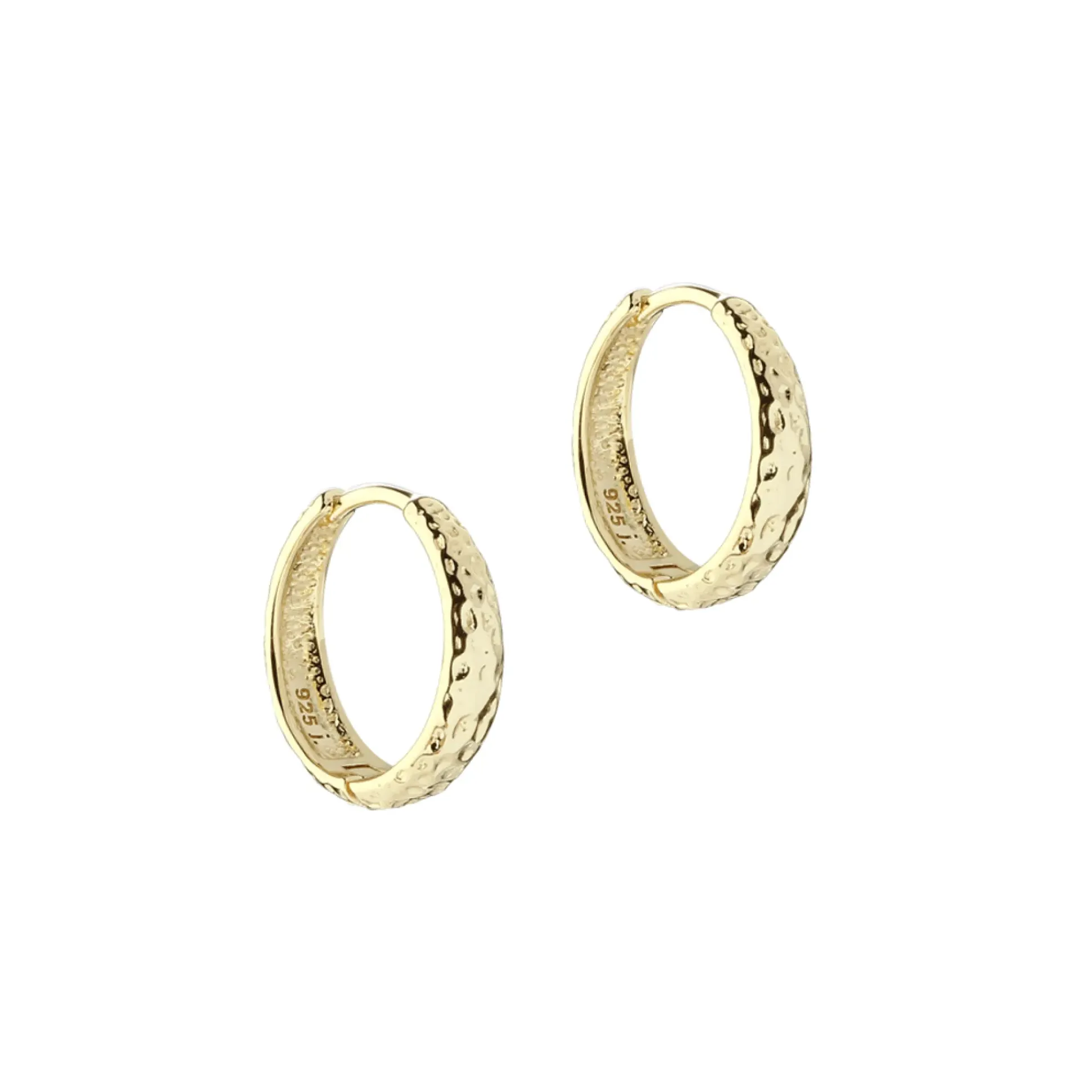 Aqua Dulce Cappa Medium Hoop i Forgyldt Sølv