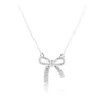 Aqua Dulce Elegant Bow Halskæde Sølv