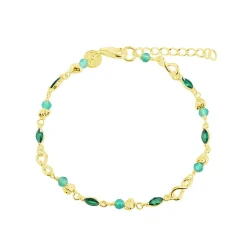 Aqua Dulce Green Garden Armbånd Forgyldt