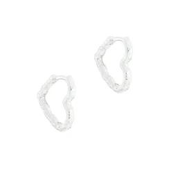 Aqua Dulce Love Me Heart Hoop Sølv - 5933