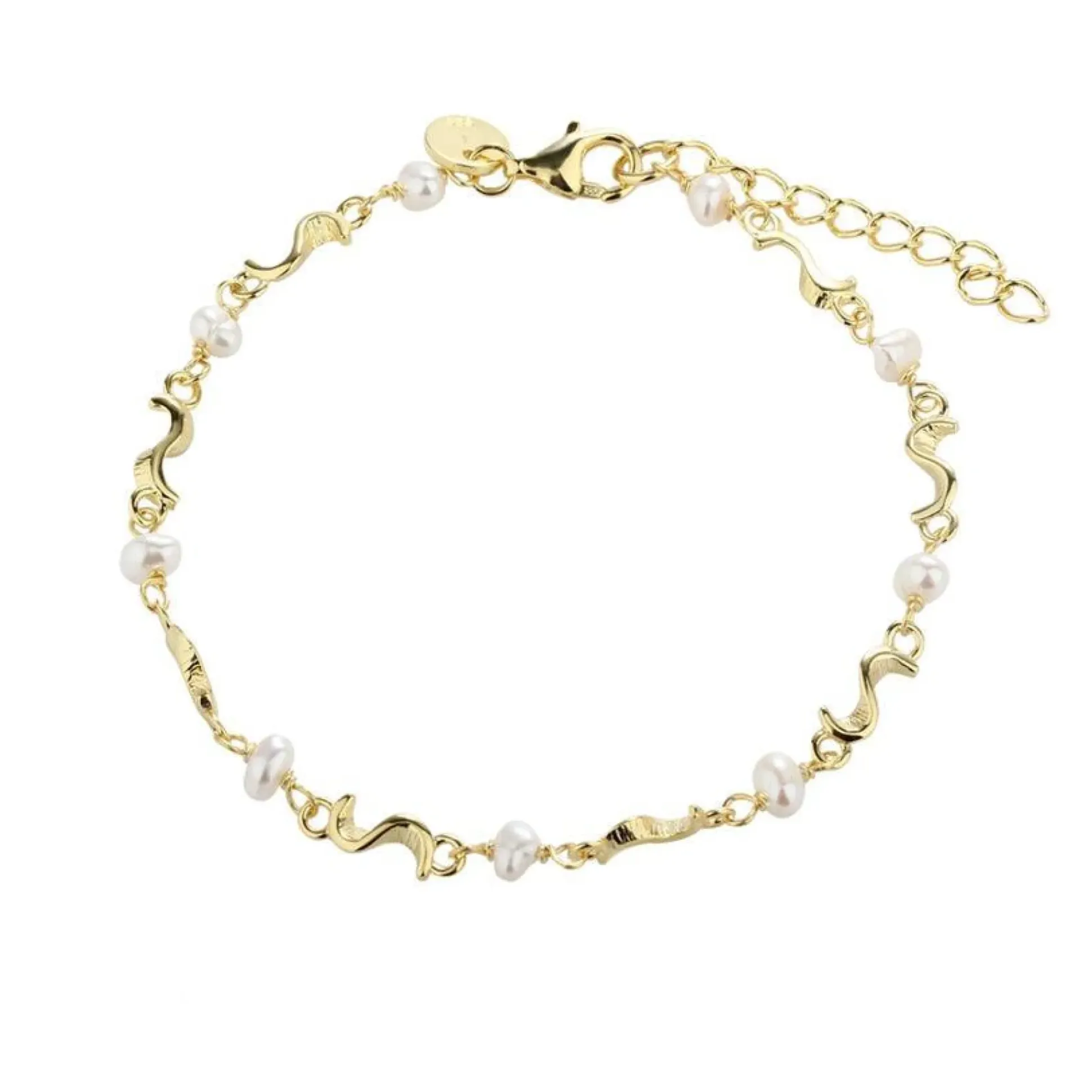 Aqua Dulce Rhumba Pearl Armbånd sølvforgyldt - 5106