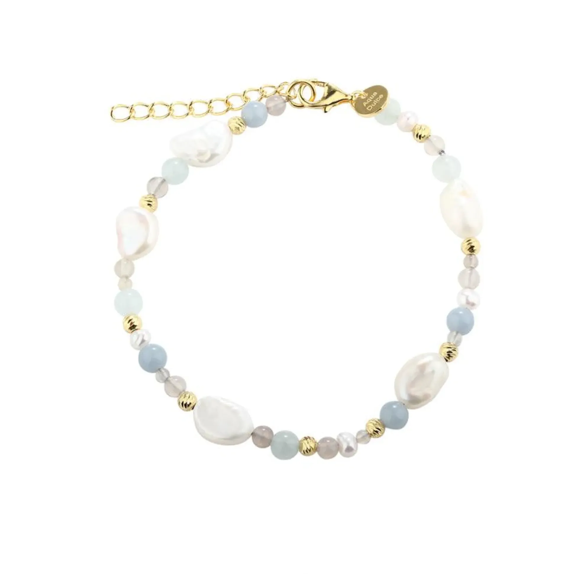 Aqua Dulce Sky Blue Armbånd Forgyld