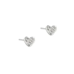 Aqua Dulce Tiny Heart Ørestikker Sølv