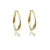 Aqua Dulce Twisted Lines Creoler sølvforgyldt - Hoop 28 mm - 5187