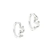 Aqua Dulce Wavy Hoop Øreringe i Sølv