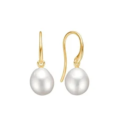 Carré Øreringe Med Baroque Perle - FH4433