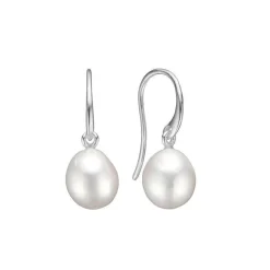 Carré Øreringe Med Baroque Perle - SH4433