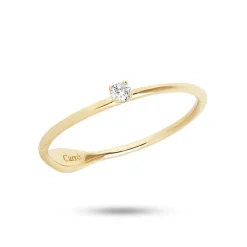 Carré Ring i 10kt guld med Brillant - TR4276