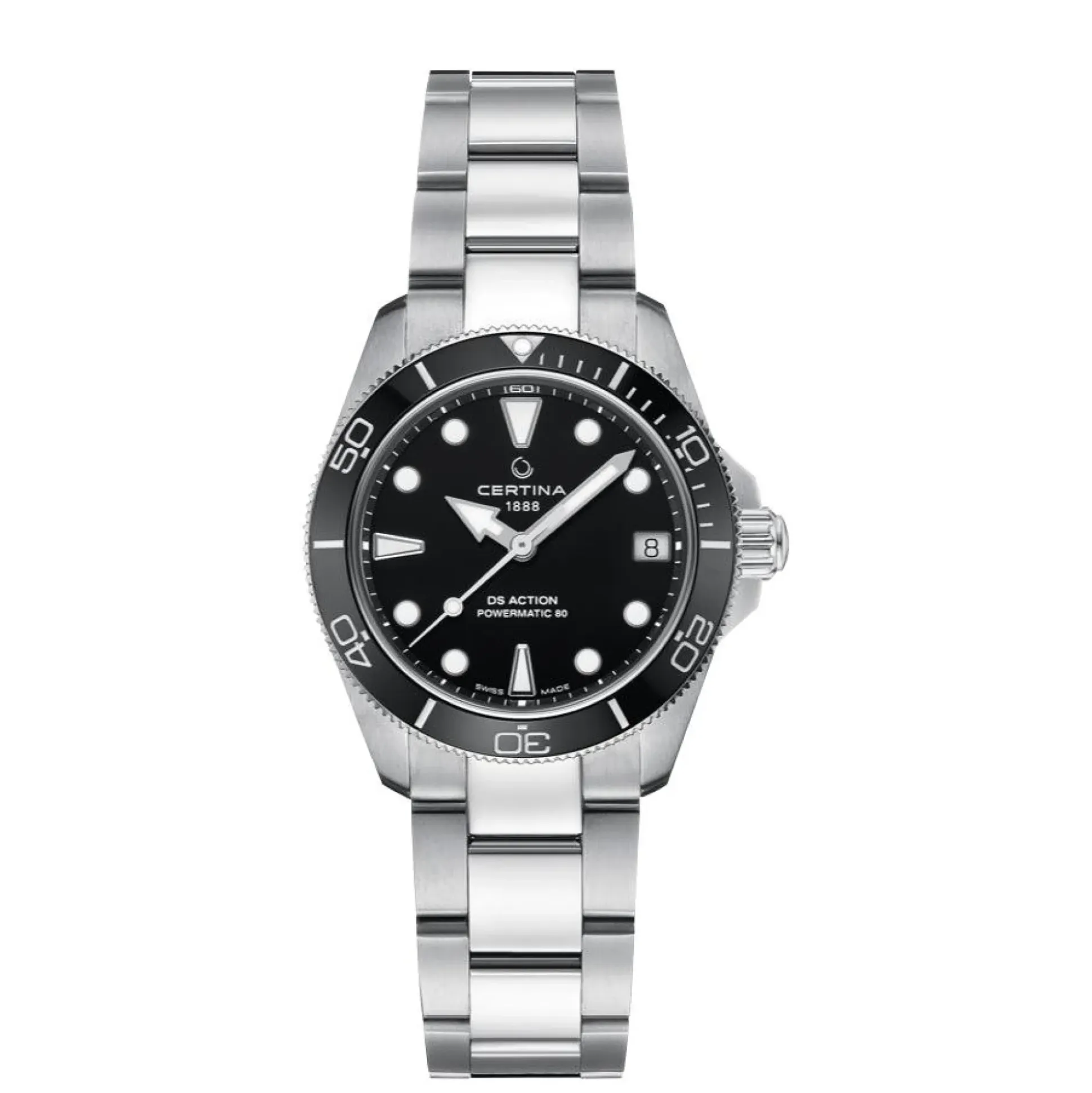 Certina DS Action 34,5mm - Powermatic 80 Sort