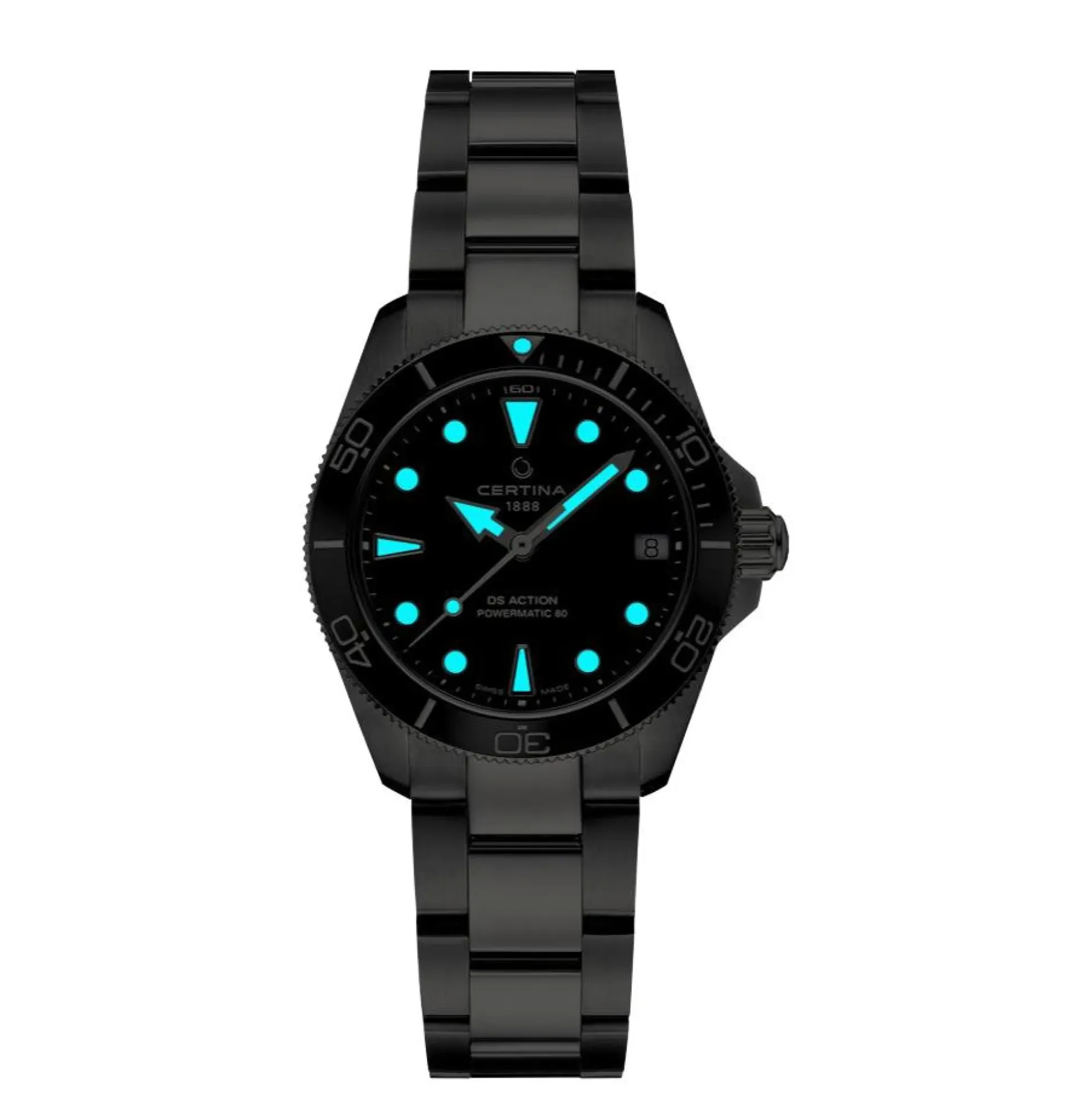 Certina DS Action 34,5mm - Powermatic 80 Sort