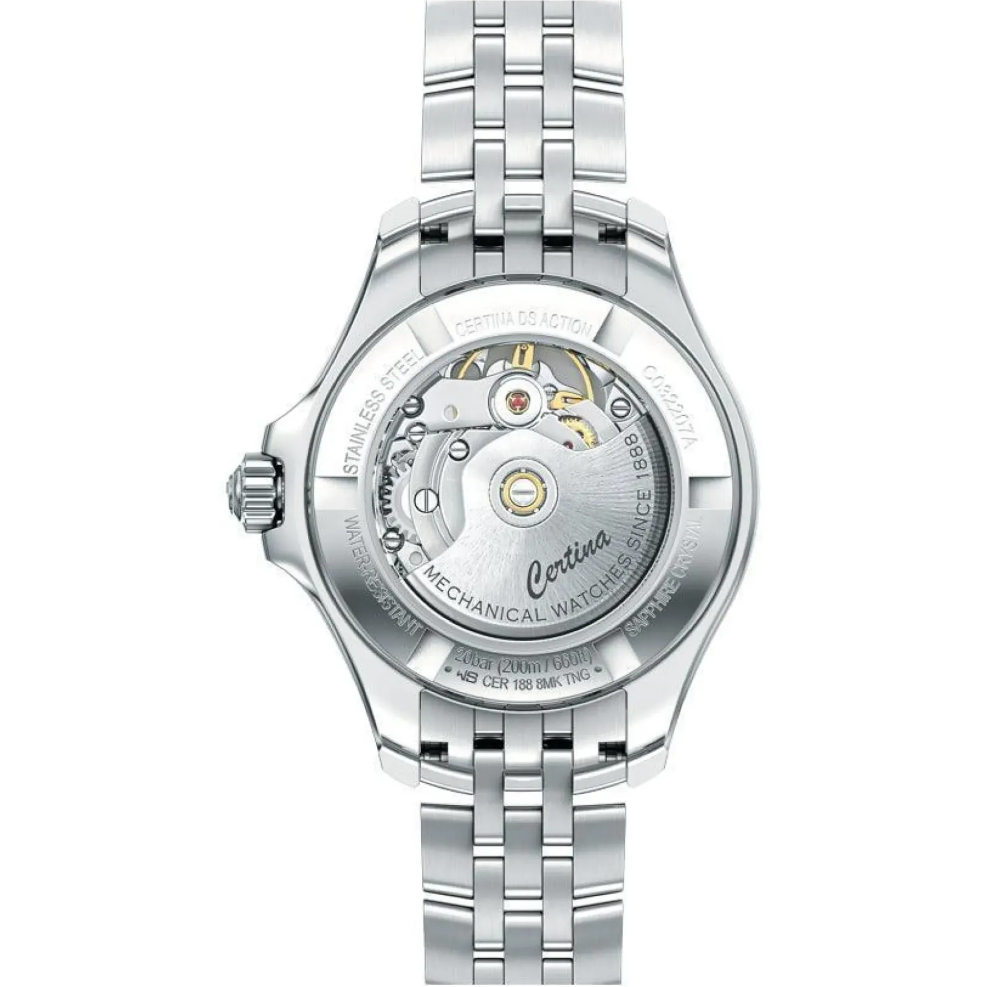 Certina DS Action Powermatic 80 Dameur - Sort Urskive