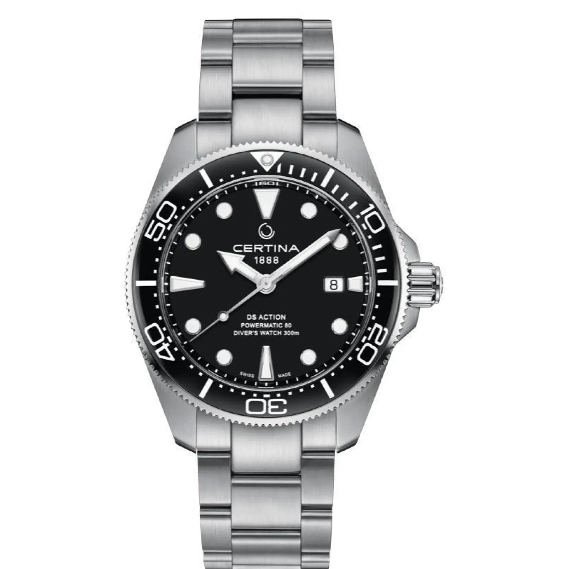 Certina DS Action Powermatic 80 Herreur - Sort Urskive