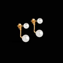 Enamel Althea Pearls øreringe i sølvforgyldt- E356G