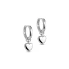 Enamel Amore Sølv Hoops - E376S