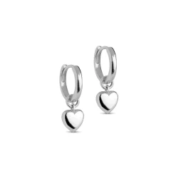 Enamel Amore Sølv Hoops - E376S