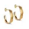 Enamel Ane Large Hoops - E288GM