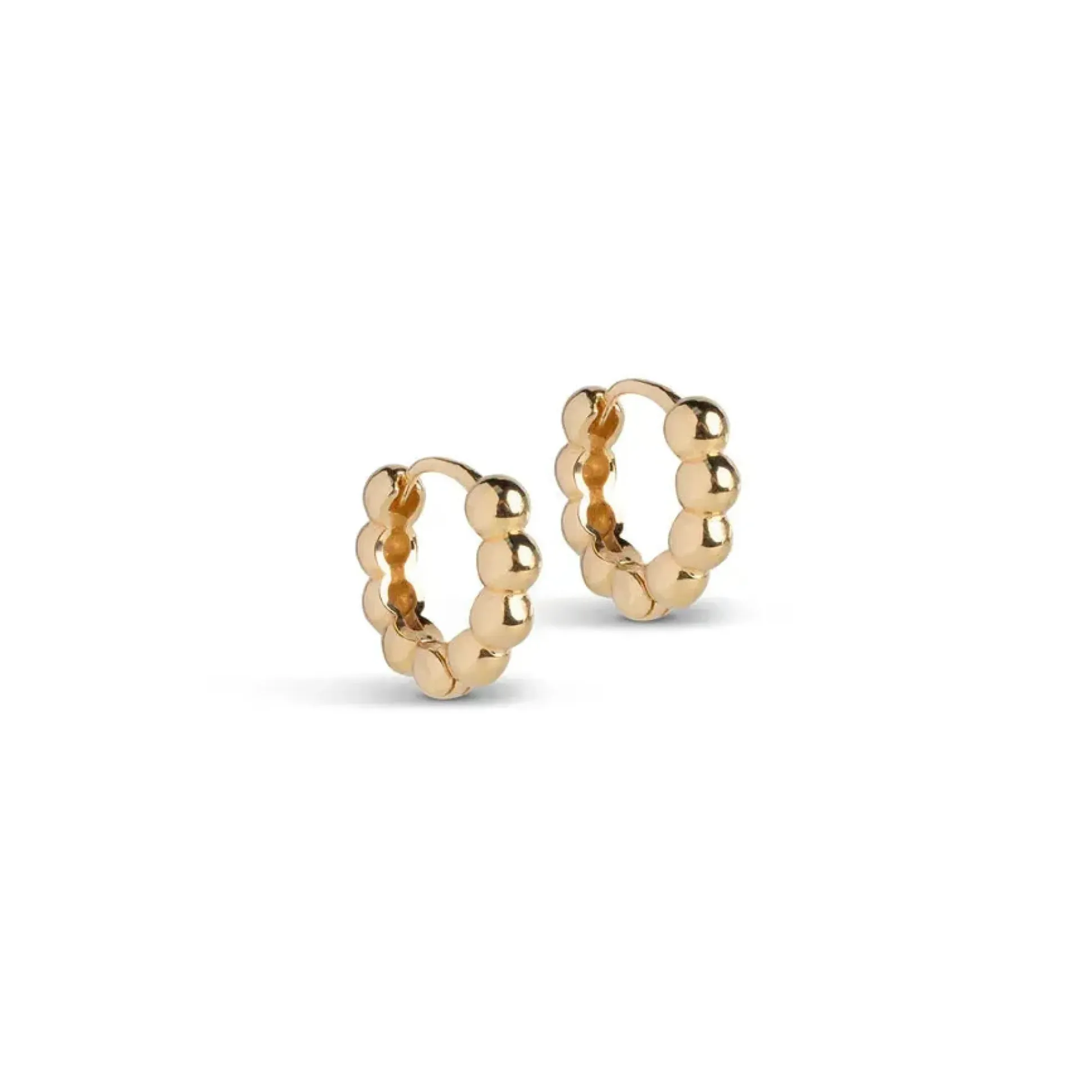 Enamel Ball Small Forgyldt Hoops 15mm