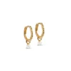 Enamel Belle Pearl Hoops - E271GM
