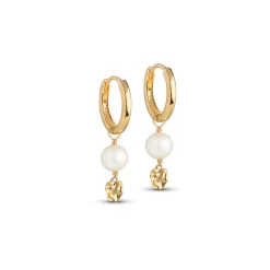Enamel Cara Forgyldte Hoops - E372GM