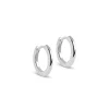 Enamel Chunky Sølv Hoops 10mm - E249S