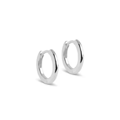 Enamel Chunky Sølv Hoops 10mm - E249S