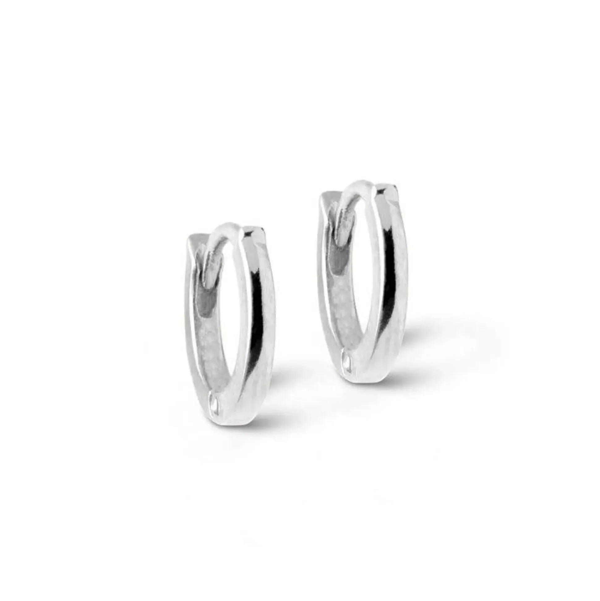 Enamel Classic Sølv Hoops 6mm - E175S