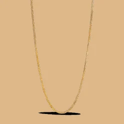 Enamel Curb Chain Necklace Forgyldt Sølv - N115G