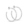 Enamel Diamond Cut Hoops Large - E148S