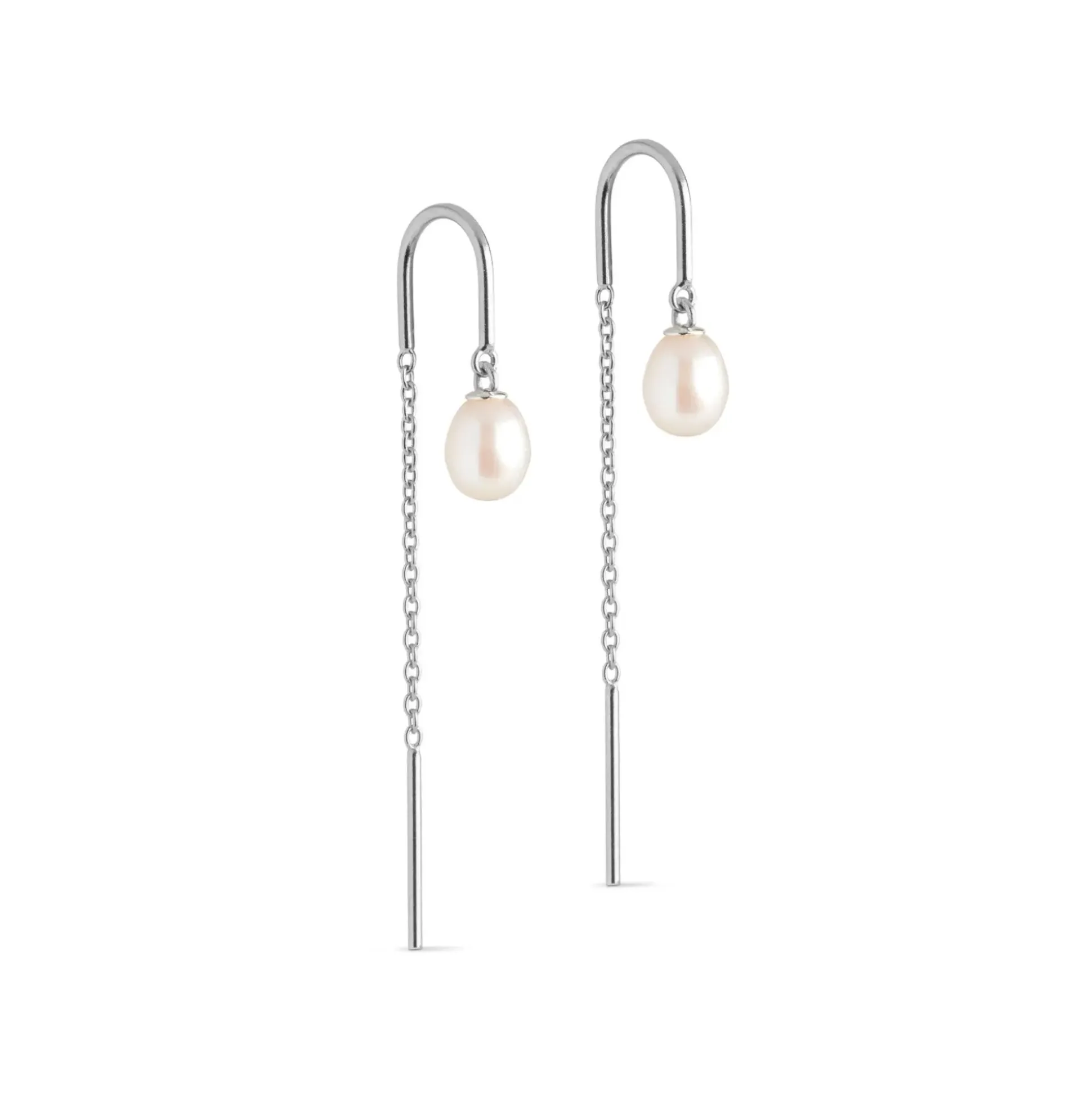 Enamel Eleanor Pearl Earrings sølv - E308S