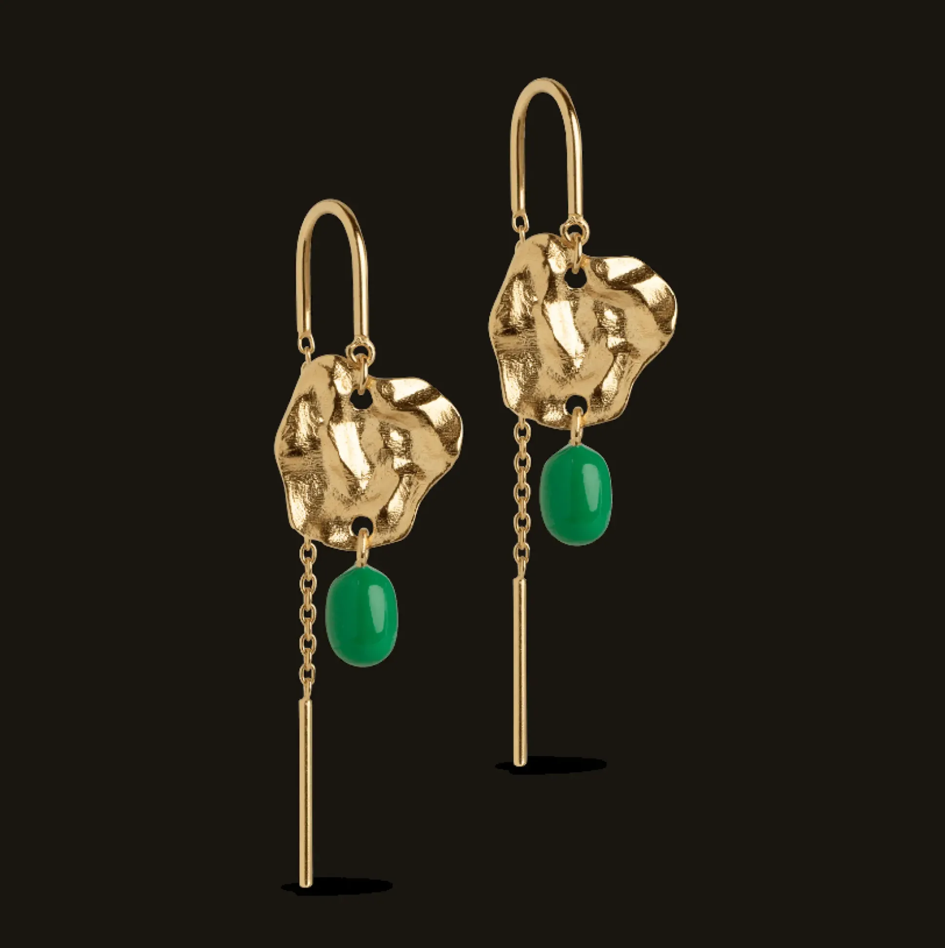 Enamel Kai Grass Green Øreringe - E327GM-GrassGreen