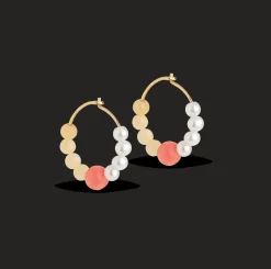 Enamel Kalea Hoops I Forgyldt Sølv - E367G
