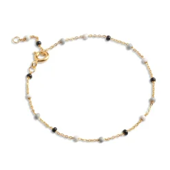 Enamel Lola Salt 'n' Pepper Armbånd - B66G-SaltPepper