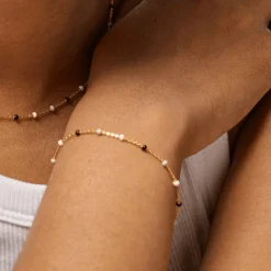 Enamel Lola Salt 'n' Pepper Armbånd - B66G-SaltPepper