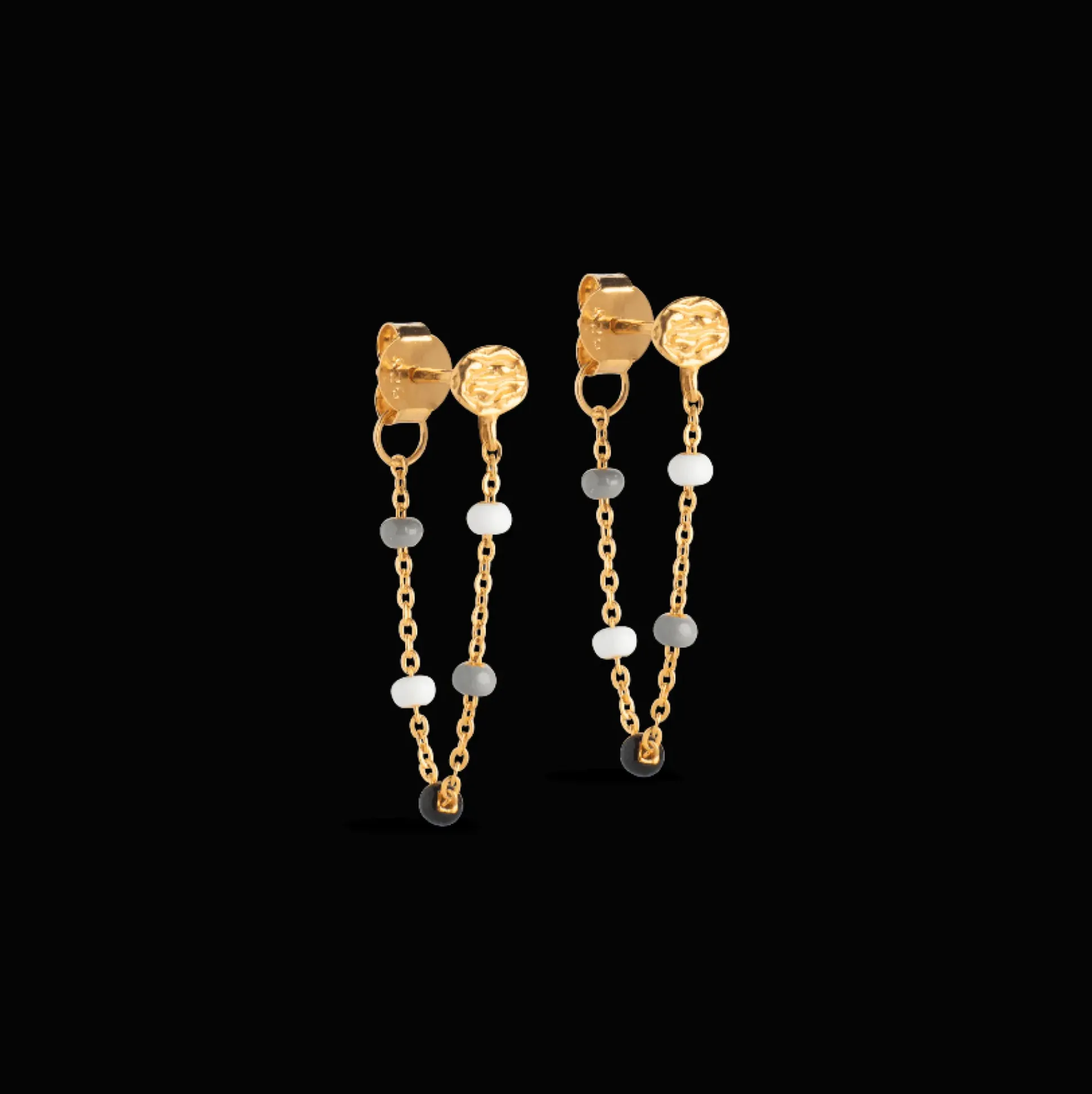 Enamel Lola Salt 'n' Pepper Earrings - E140GM-SaltPepper
