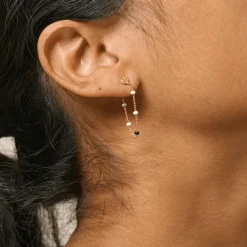 Enamel Lola Salt 'n' Pepper Earrings - E140GM-SaltPepper