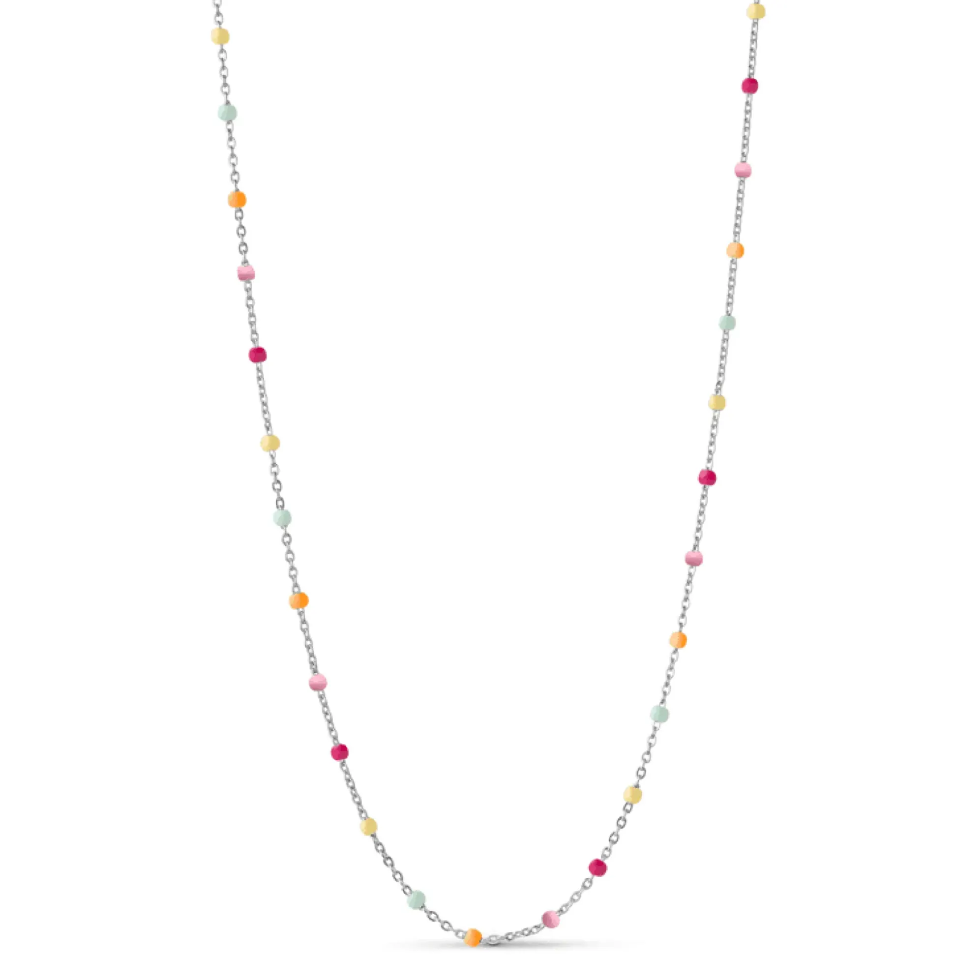 Enamel Lola Sølv Halskæde - N55S Rainbow