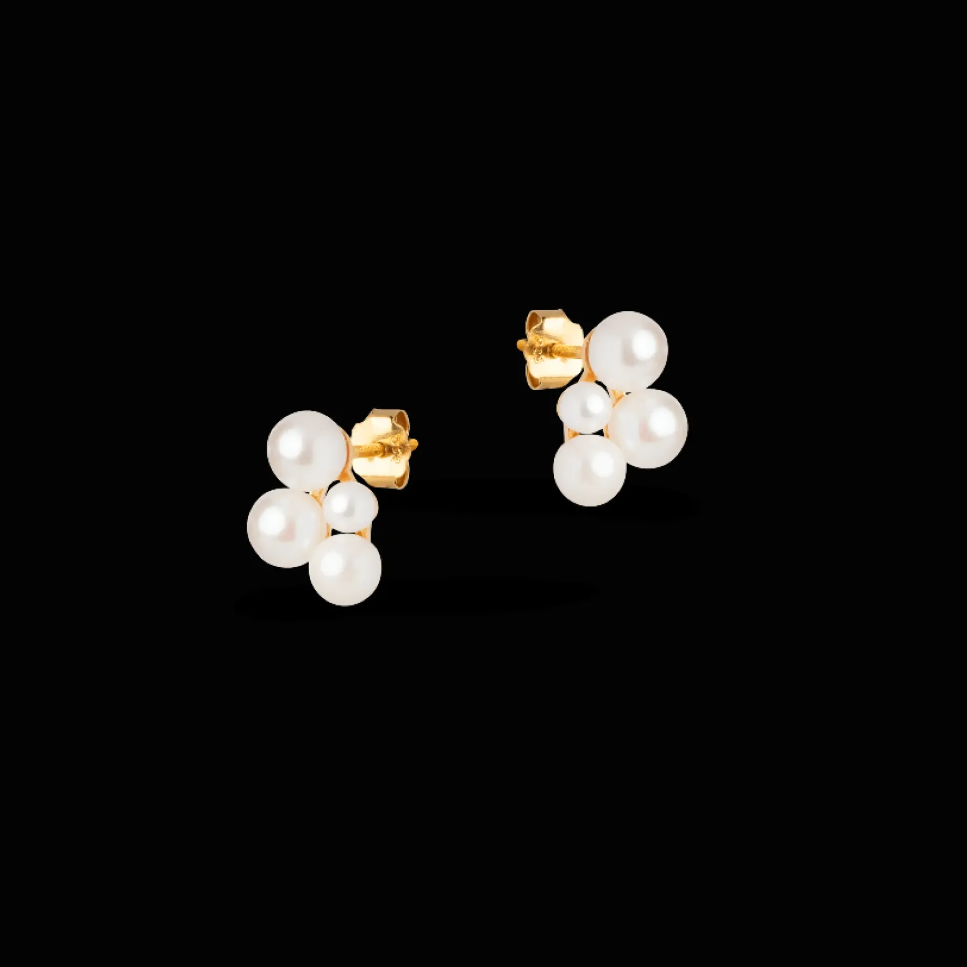 Enamel Mae Pearls ørestikker sølvforgyldt - E354G