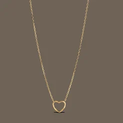 Enamel Organic Heart Halskæde - N102GM