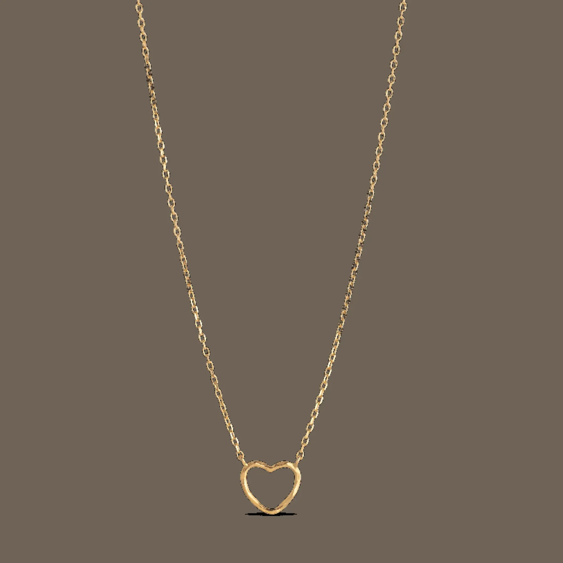 Enamel Organic Heart Halskæde - N102GM