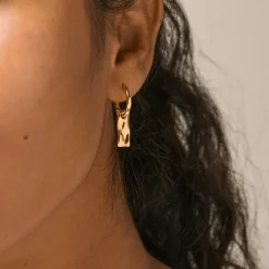 Enamel Tara Hoops Forgyldt - E391G