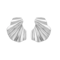 Enamel Wave Earrings I Sølv - E70SM