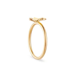 Flora Danica Firkløver Ring 18kt Guld m. Diamant