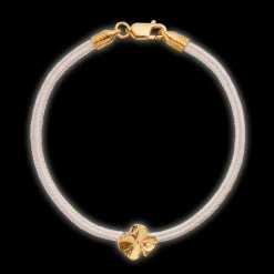 Flora Danica Firkløver Silke Armbånd Rosa - Forgyldt