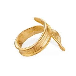 Flora Danica Græs Statement Ring - Sølv Forgyldt