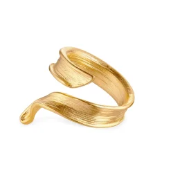 Flora Danica Græs Statement Ring - Sølv Forgyldt